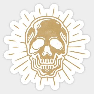 Vintage Skull Tattoo Art Sticker